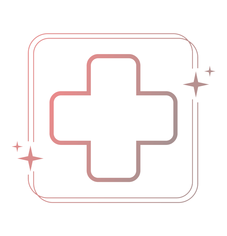 medical cross around design frame
